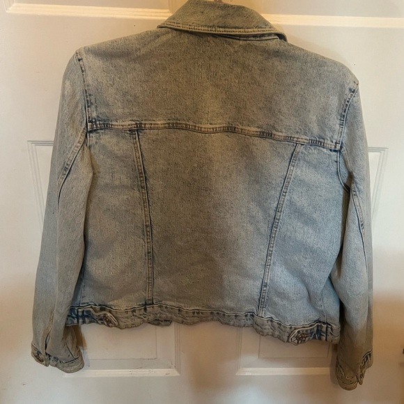 Acid washed denim jacket Zara size m - Picture 2 of 4